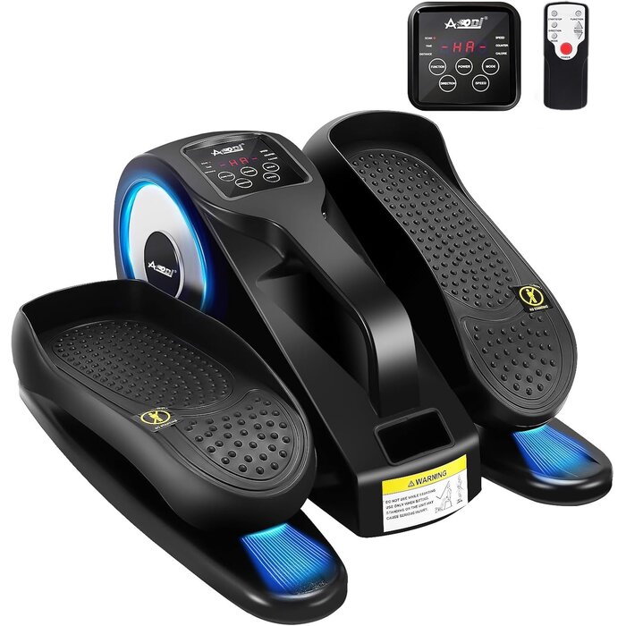 Vélo Elliptique Motorisé Sous Bureau avec Télécommande - Exercice Sédentaire, Portable, Silencieux - Idéal Seniors et Adultes