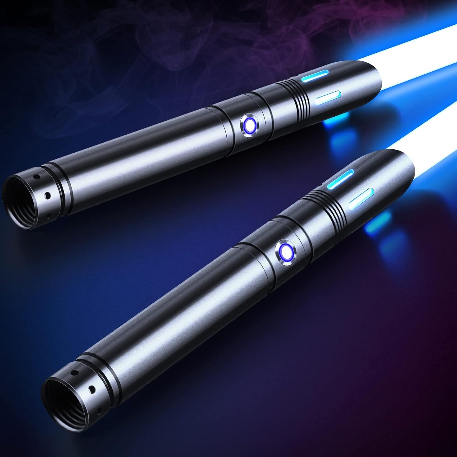 Lot 2 Sabres Laser RGB Aluminium, 4 Sons, Double Transformable - Jusqu'à -30%