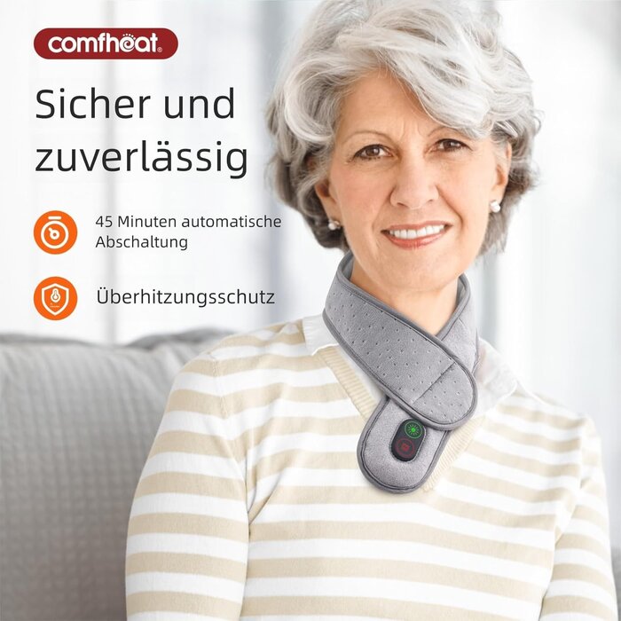 Coussin chauffant USB pour cou - Soulagement des douleurs cervicales, régulation de température, arrêt automatique