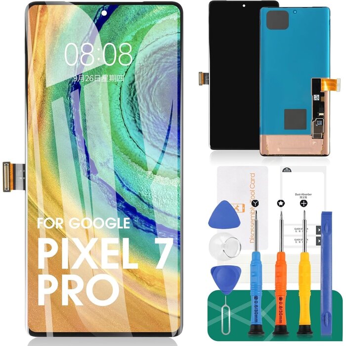 Écran OLED Noir de Remplacement pour Google Pixel 7 Pro 5G, Assemblage Digitizer Tactile LCD 6.7 Pouces