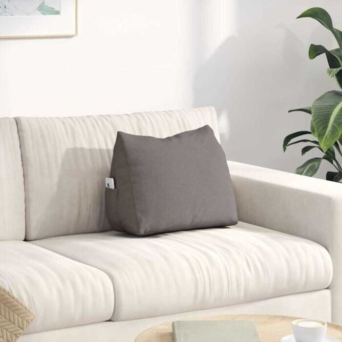 Coussin de dossier Taupe 45x20x35 cm - Confort & Style, jusqu'à 35% de réduction !