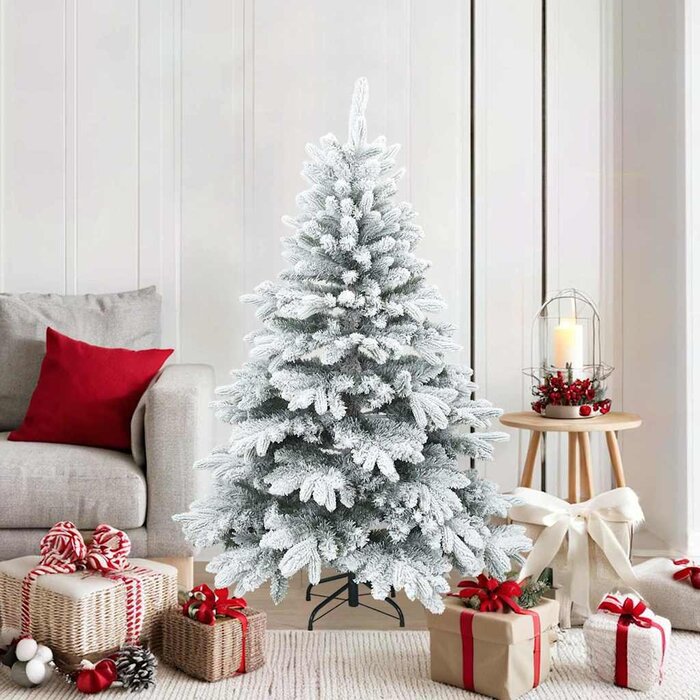 Sapin de Noël Artificiel Blanc 150 cm PE/PVC | Outlet jusqu'à -35%