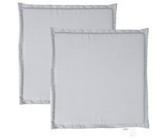 Coussins de siège de jardin carrés 45x45x2 cm gris clair (lot de 2)