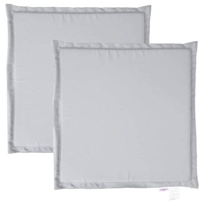 Coussins de siège de jardin carrés 45x45x2 cm gris clair (lot de 2)