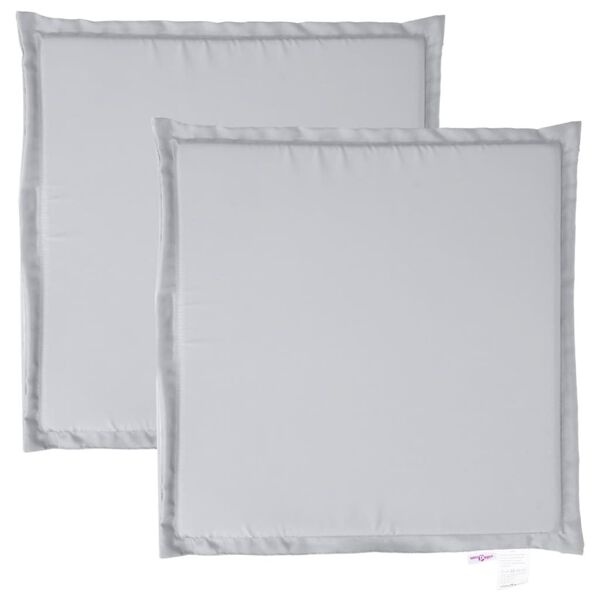 Coussins de siège de jardin carrés gris clair (lot de 2) - Jusqu'à 35% de réduction