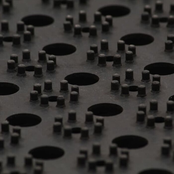 Tapis en caoutchouc 22 mm 100x200 cm - Noir, Caoutchouc