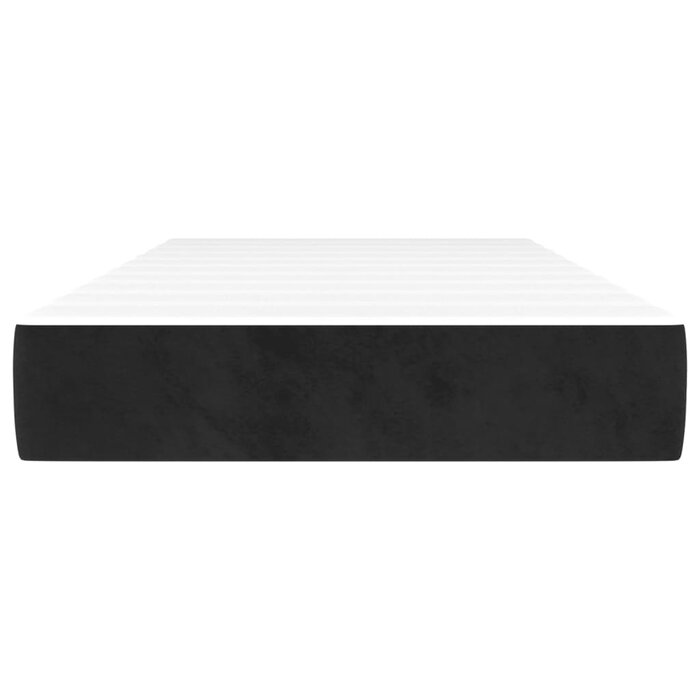 Boxspring Velours Noir 100x200 cm avec matelas - Jusqu'à 30% de réduction !