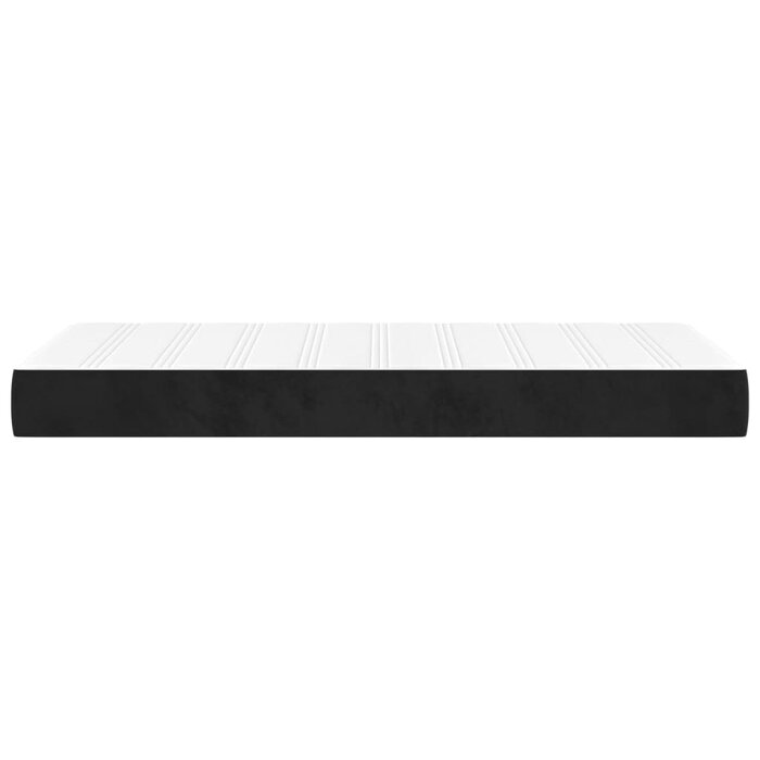 Boxspring Velours Noir 100x200 cm avec matelas - Jusqu'à 30% de réduction !