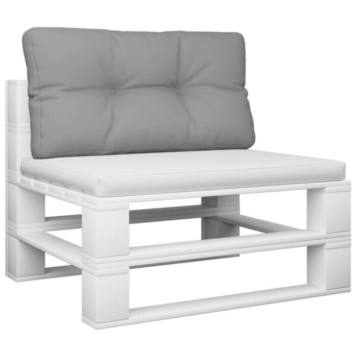 Coussin de Palette 70x40x12 cm Tissu Gris - Outlet jusqu'à 35% de réduction