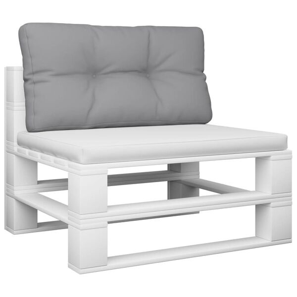 Coussin de Palette 70x40x12 cm Tissu Gris - Outlet jusqu'à 35% de réduction