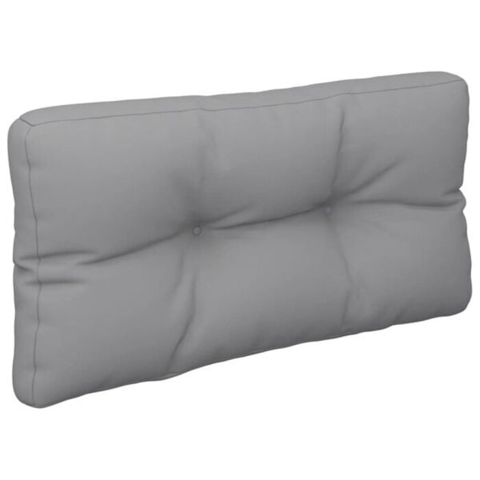 Coussin de Palette vidaXL 70x40x12 cm Tissu Gris - Article Outlet