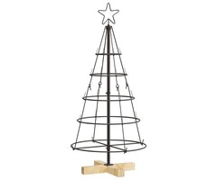 Arbre de Noël conique avec support Noir 90 cm Acier - Article Outlet