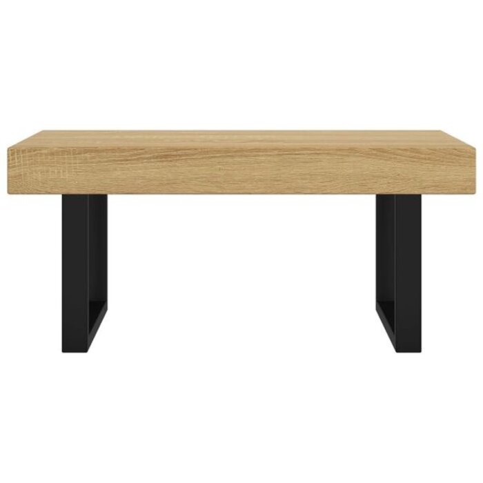 Table basse 90x45x40 cm MDF & Fer Brun Clair & Noir