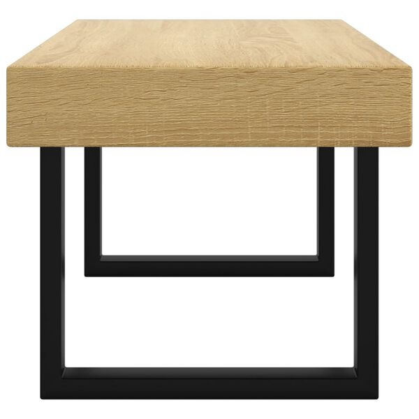 Table Basse MDF & Fer Brun Clair & Noir - Jusqu'à 35% de réduction !