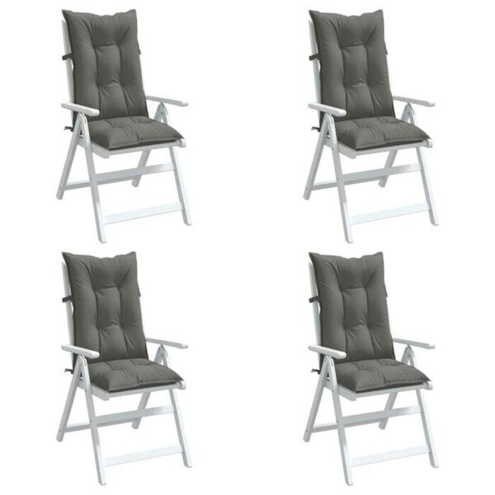 Lot de 4 Coussins de Chaise Haute Gris Foncé (120x50x7 cm) - Jusqu'à -35% !