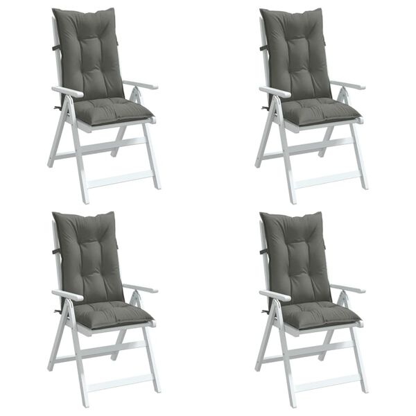 Lot de 4 Coussins de Chaise Haute Gris Foncé (120x50x7 cm) - Jusqu'à -35% !