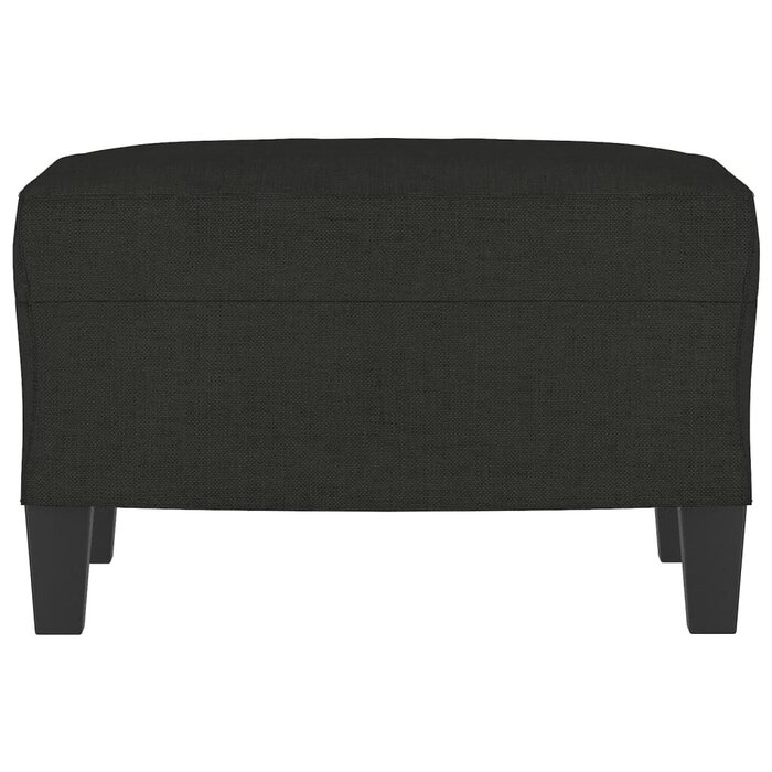 Pouf en Tissu Noir 60x50x41 cm, Style Moderne