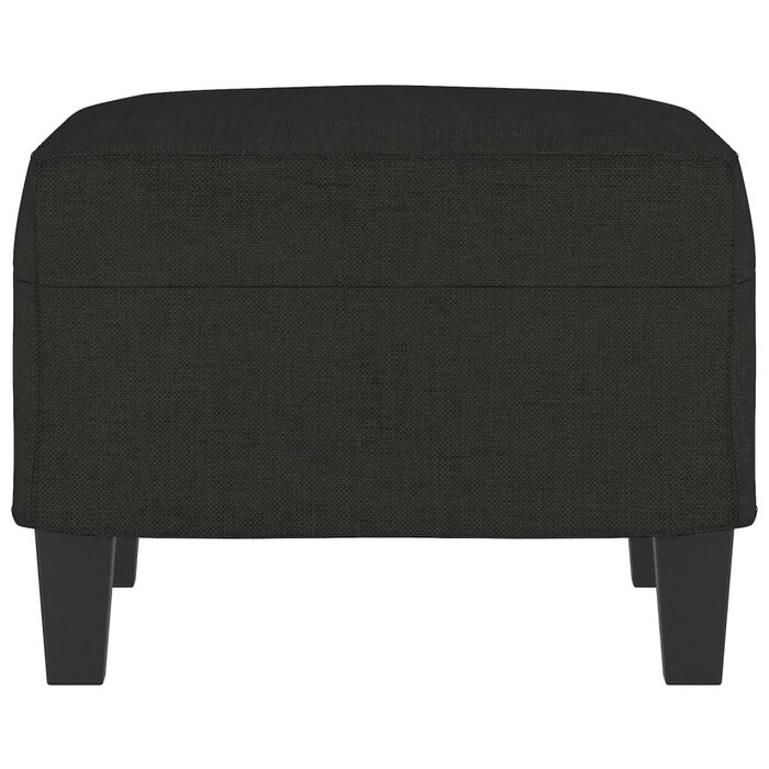 Pouf en Tissu Noir 60x50x41 cm, Style Moderne