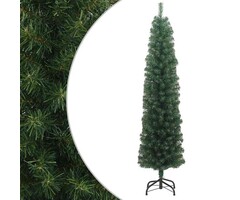 Sapin de Noël artificiel slim 180 cm PVC vert avec pied
