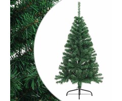 Sapin de Noël Artificiel Demi-Cercle 150 cm PVC Vert avec Pied
