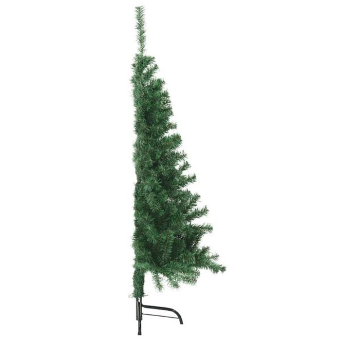 Sapin de Noël Artificiel Demi-Cercle 150 cm PVC Vert avec Pied