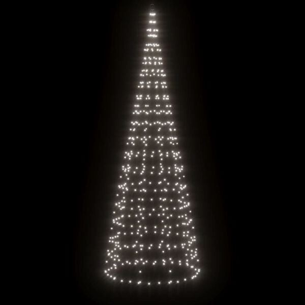 Arbre de Noël LED 300cm Blanc Froid pour mât drapeau - Jusqu'à 35% de remise!