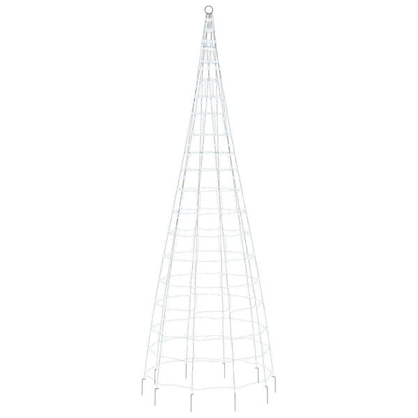 Arbre de Noël LED 300cm Blanc Froid pour mât drapeau - Jusqu'à 35% de remise!
