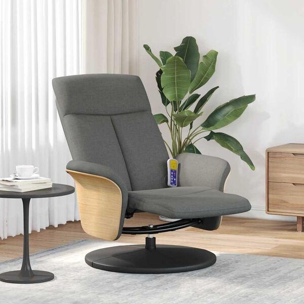 Fauteuil de massage inclinable & rotatif gris foncé - Jusqu'à 35% de réduction !
