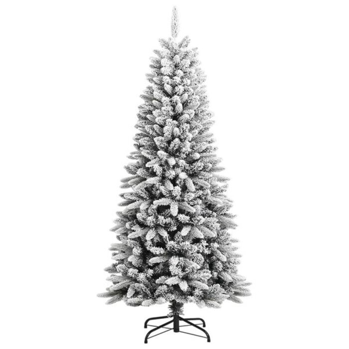 Sapin de Noël artificiel blanc et vert, 150 cm, PVC, PE, Acier - Article Outlet