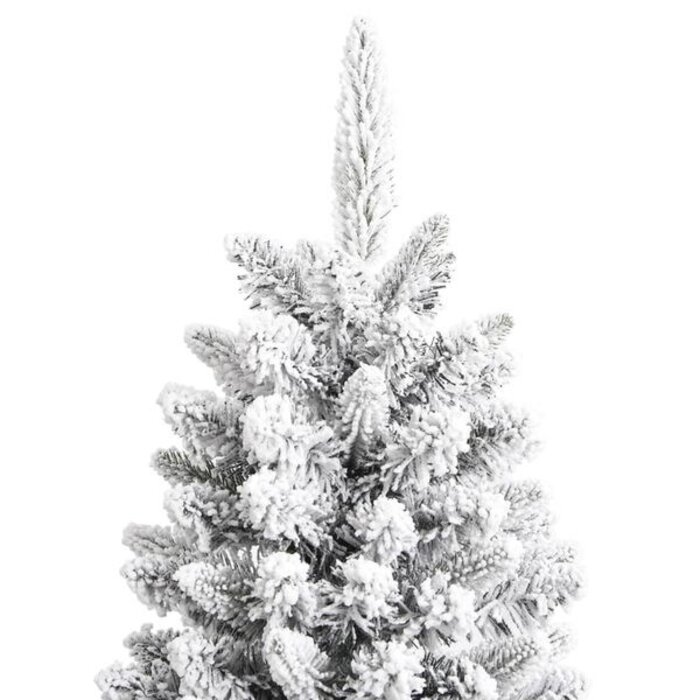 Sapin de Noël artificiel blanc et vert, 150 cm, PVC, PE, Acier - Article Outlet