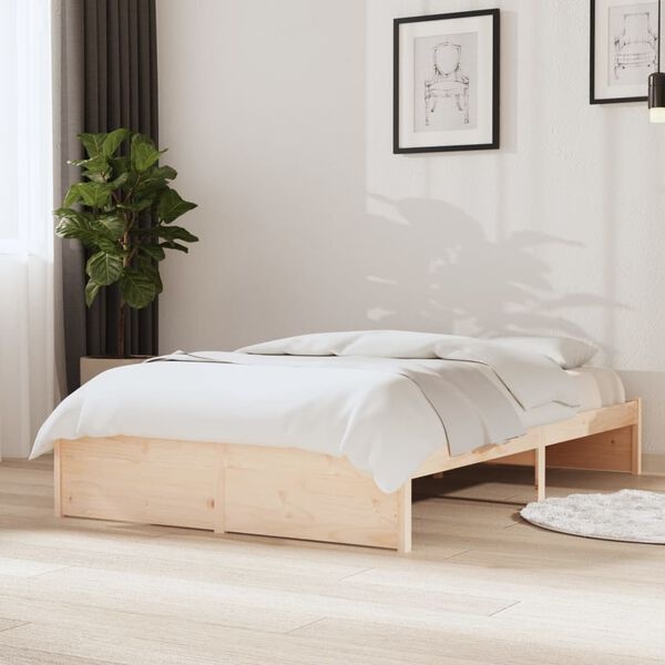 Cadre lit pin massif 120x200 cm - Jusqu'à 35% de réduction !