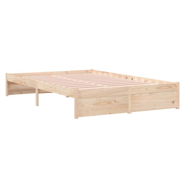 Cadre lit pin massif 120x200 cm - Jusqu'à 35% de réduction !