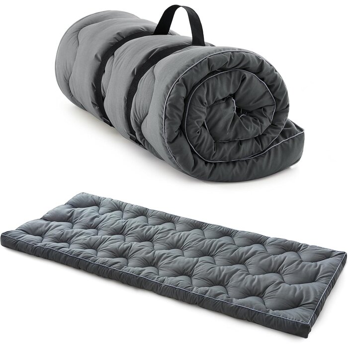 Matelas de couchage épais 190x75 cm - Gris, confort garanti jusqu'à -35% !