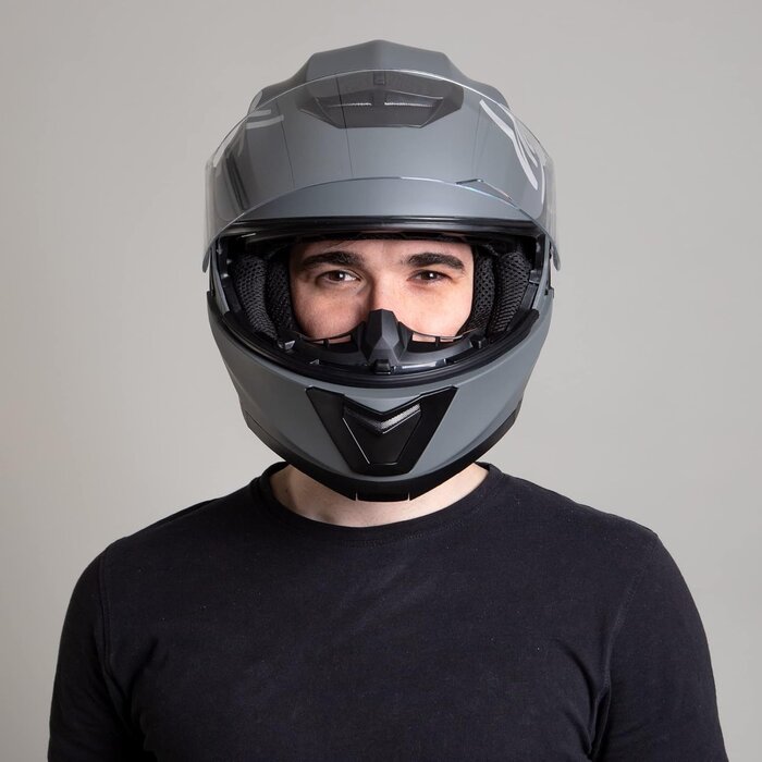 Casque Moto Modulable ABS Gris Mat Taille L - Jusqu'à 35% de Réduction !