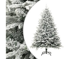 Sapin Noël artificiel vert 150cm, flocons de neige - Jusqu'à -35%