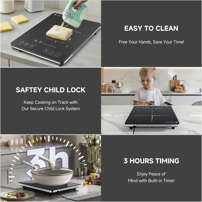 Table induction portable 2000W ultra-mince - Économisez jusqu'à 35% !