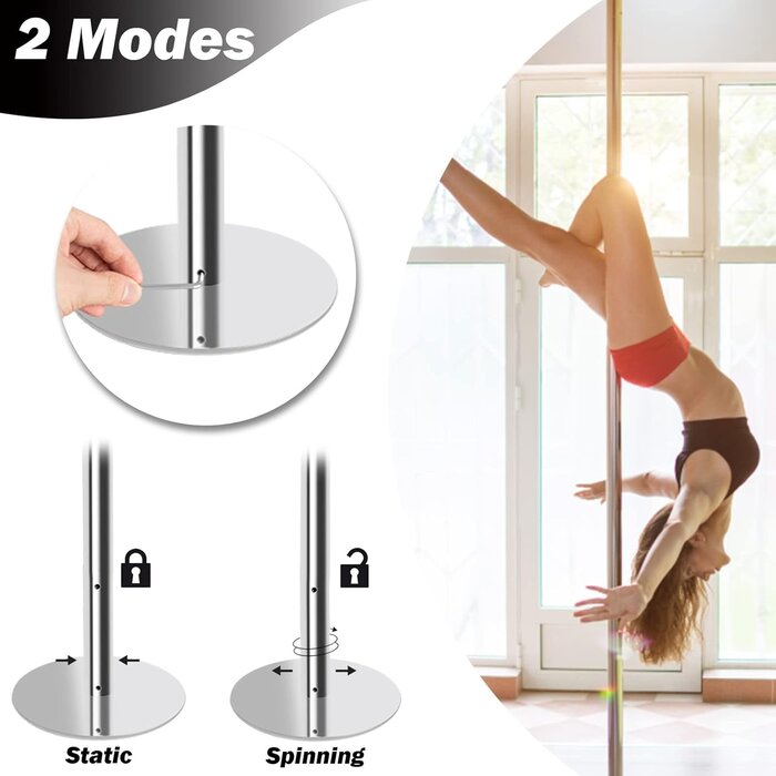 Barre de Pole Dance Pro Statique/Rotative Ø45mm - Jusqu'à 35% de réduction !
