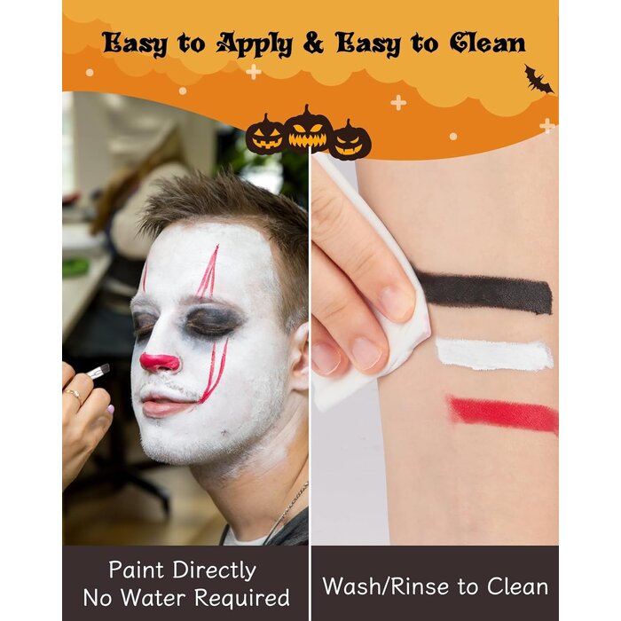 Kit Maquillage & Peinture Corporelle 3 Couleurs Enfants/Adultes - Jusqu'à 35% de réduction