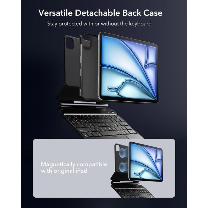 Coque Clavier Magnétique iPad Air/Pro 11" avec Trackpad & Rétroéclairage | Jusqu'à -35%