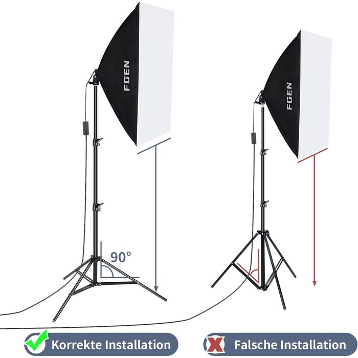 Kit Studio Softbox Pro (2x 135W, 50x70cm) | Jusqu'à -35% Outlet