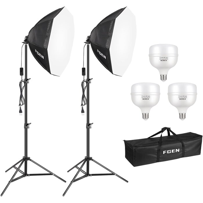 Kit Studio Softbox Pro (2x 135W, 50x70cm) | Jusqu'à -35% Outlet