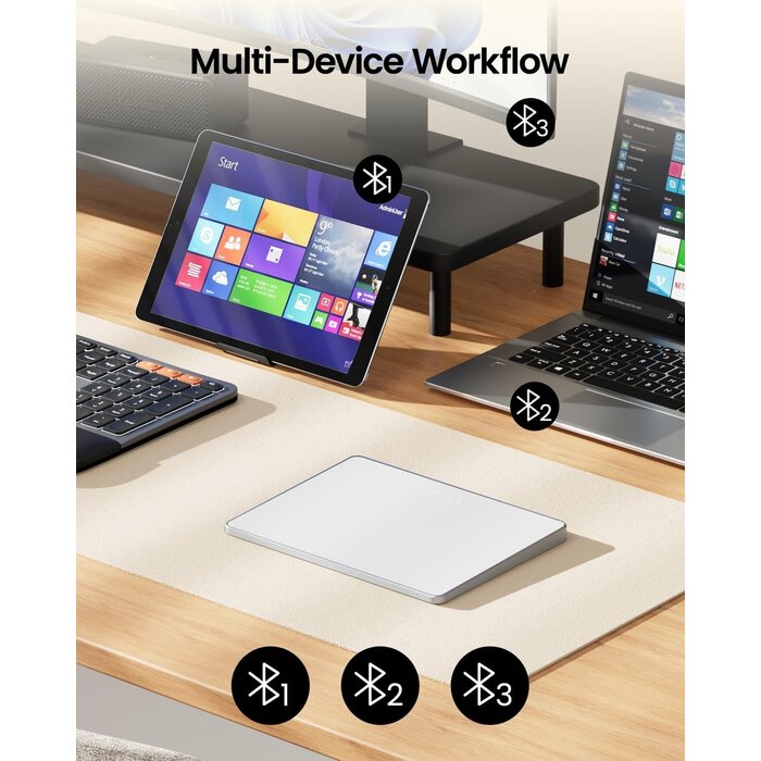 Trackpad Bluetooth Multi-Touch Portable Windows - Blanc - Jusqu'à 35% de réduction !