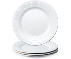 Lot d'assiettes plates céramique blanches 27,3 cm - Jusqu'à 35.0% de réduction !