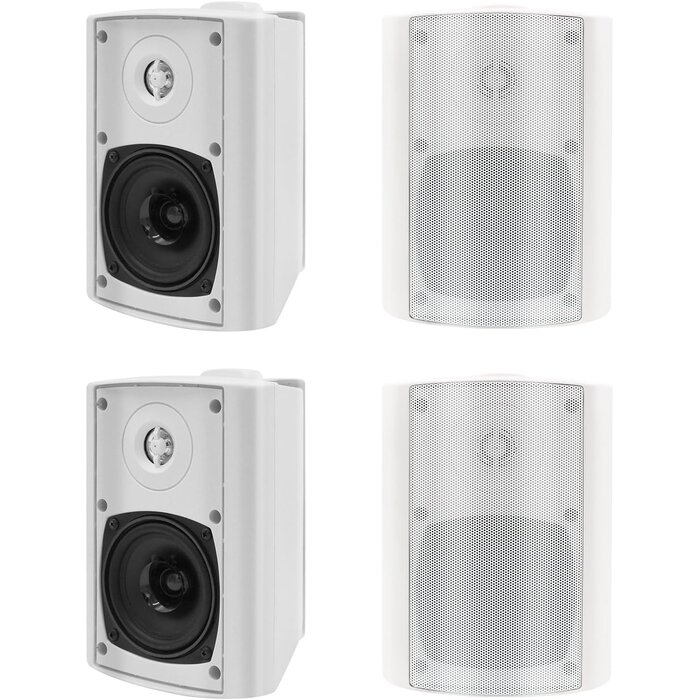 Haut-parleurs Bluetooth étanches 4" noirs (lot de 4) - Jusqu'à 35% de réduction !