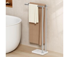 Porte-serviettes sur pied marbre/inox - Jusqu'à 35% de réduction