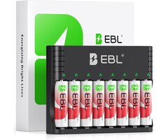 Piles rechargeables AA Lithium (8 pièces) avec chargeur - Jusqu'à -35%