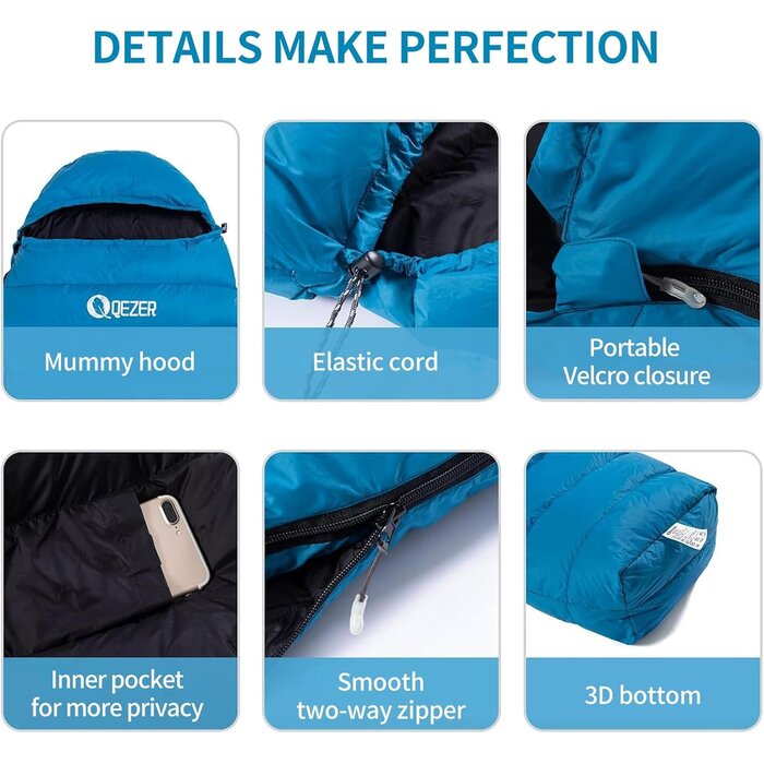 Sac de couchage duvet ultraléger 4 saisons - Jusqu'à 35% de réduction!