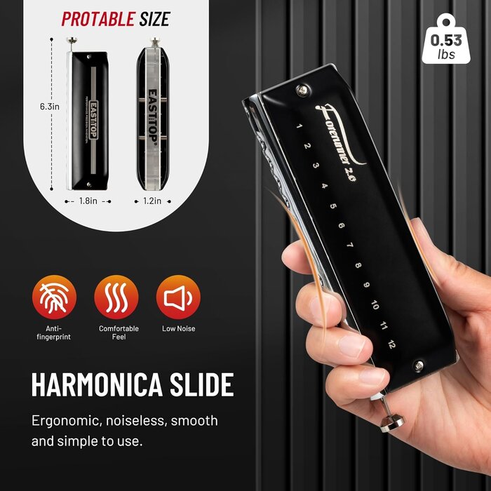Harmonica chromatique 12 trous, Clé de Do, pour débutants | Économisez jusqu'à 35%