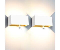 Appliques murales LED (x2) avec détection, faisceau réglable IP65 - Jusqu'à -35% !