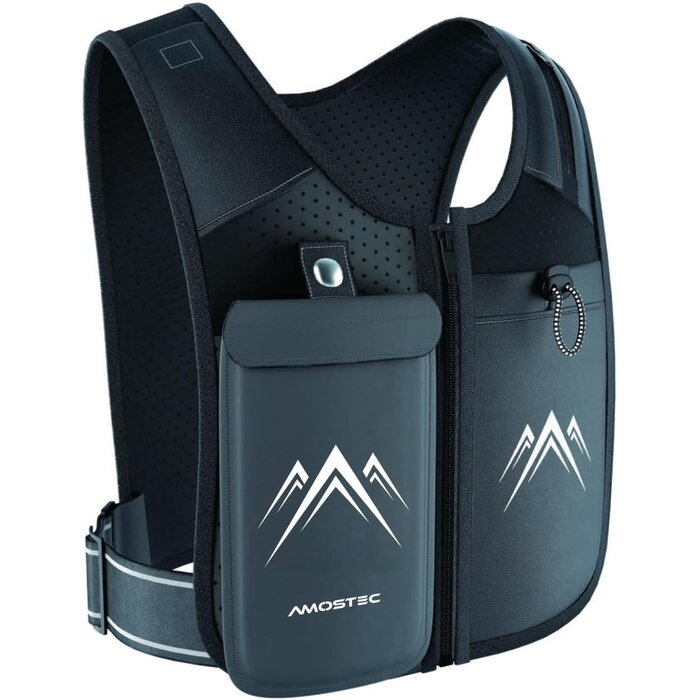 Gilet running/hydratation unisexe avec support téléphone - Jusqu'à -35%